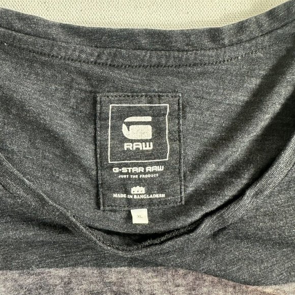 G-STAR RAW GRAPHIC TEE T SHIRT Mens‎ Size XL Short Sleeve Casual Gray Active - Picture 6 of 9